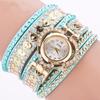 Bracelet Women Quartz Rhinestone Leather Wristwatches Clock Ladies Dress Watches Gift