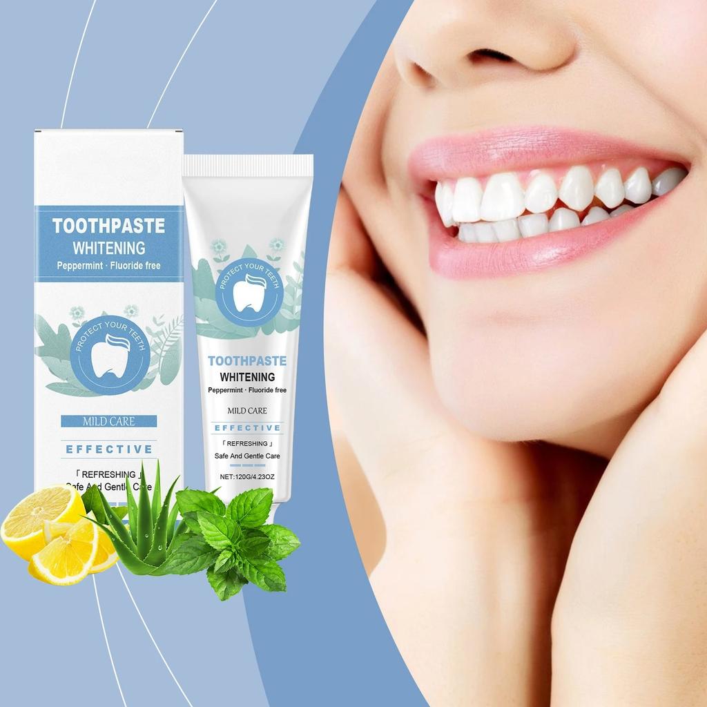 Mint Toothpaste For Gentle Teeth Stain & Yellowing Care - Brighten Shine, Daily Oral Hygiene With Long-Lasting Freshness