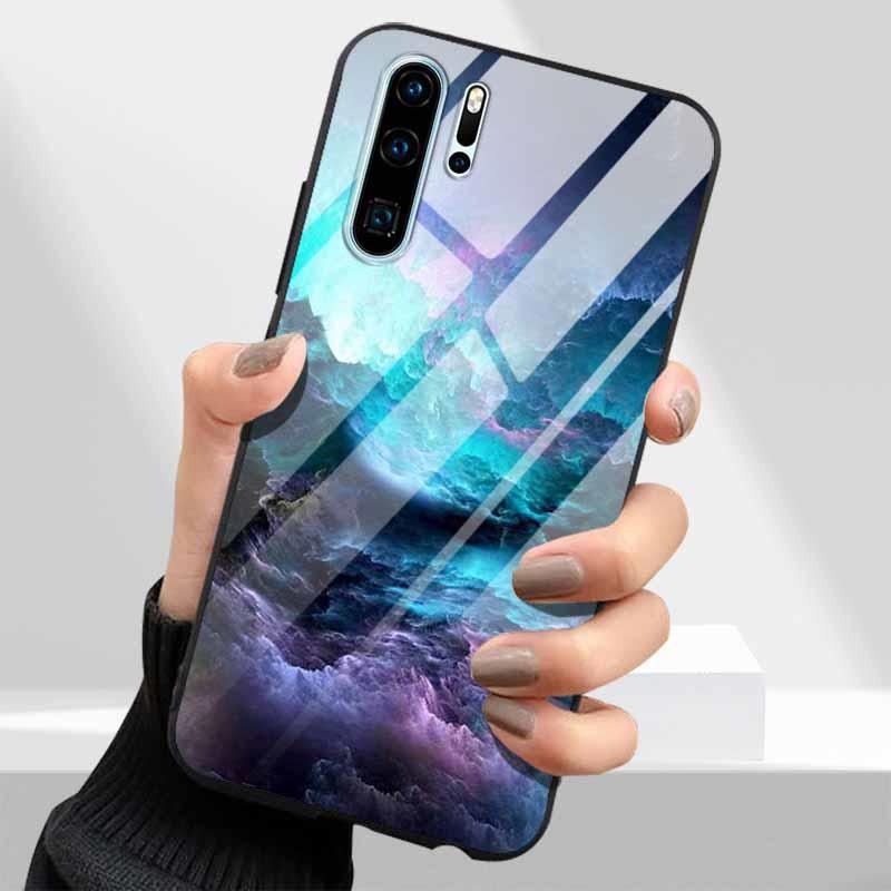 Tempered Glass Phone Cases for Huawei P30 Pro P20 P 30 P40 Lite P50 P60 Pro P30Lite P 20 60 Cover Hard PC Back Coque Shell Capa