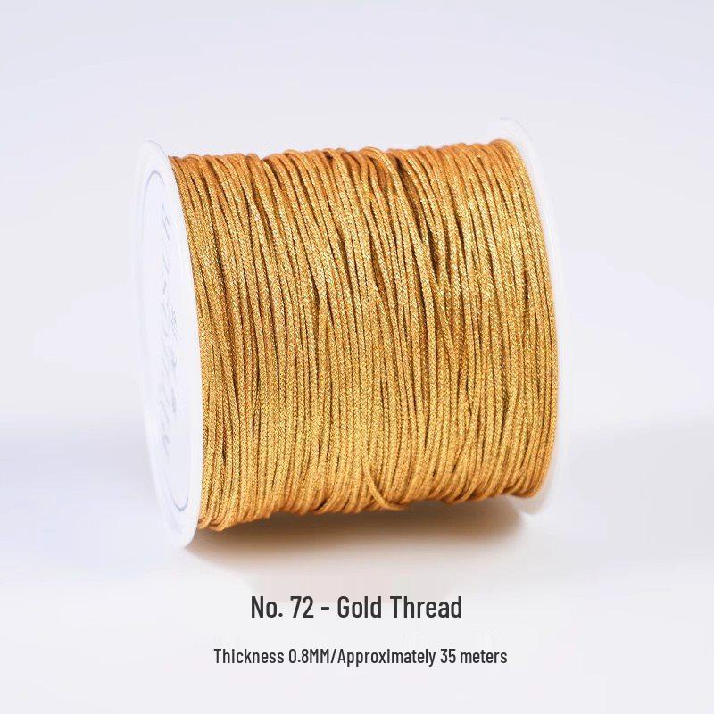 Нефритовая нить №. 72: Золотой плетеный шнур для браслетов