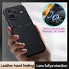 Car Magnetic Hilder Texture Leather Case For POCO F7 Ultra Soft Silicone Protection Shockproof Cover For POCO F7 Pro Capa