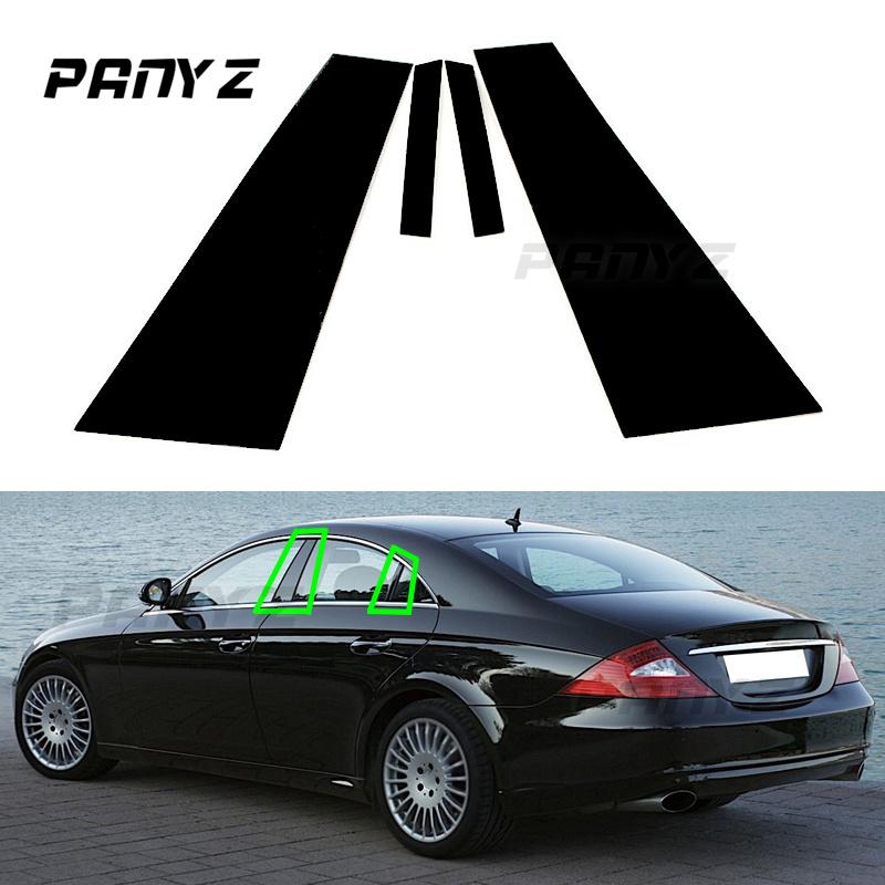 

Для Mercedes CLS C219 2006-2011 автомобильные стойки, обшивка двери, окна, наклейка на панель, аксессуары для стайлинга, экстерьер