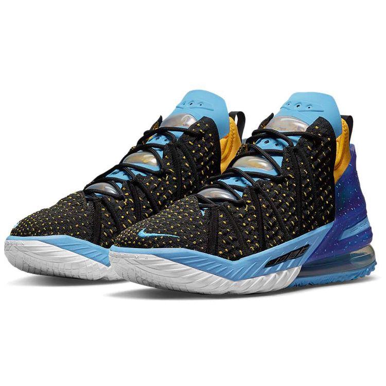 Nike LeBron 18 Lakers Heritage Męskie Sneakersy Czarne Uniwersytecki-Złoty Wybrzeże CQ9283-006