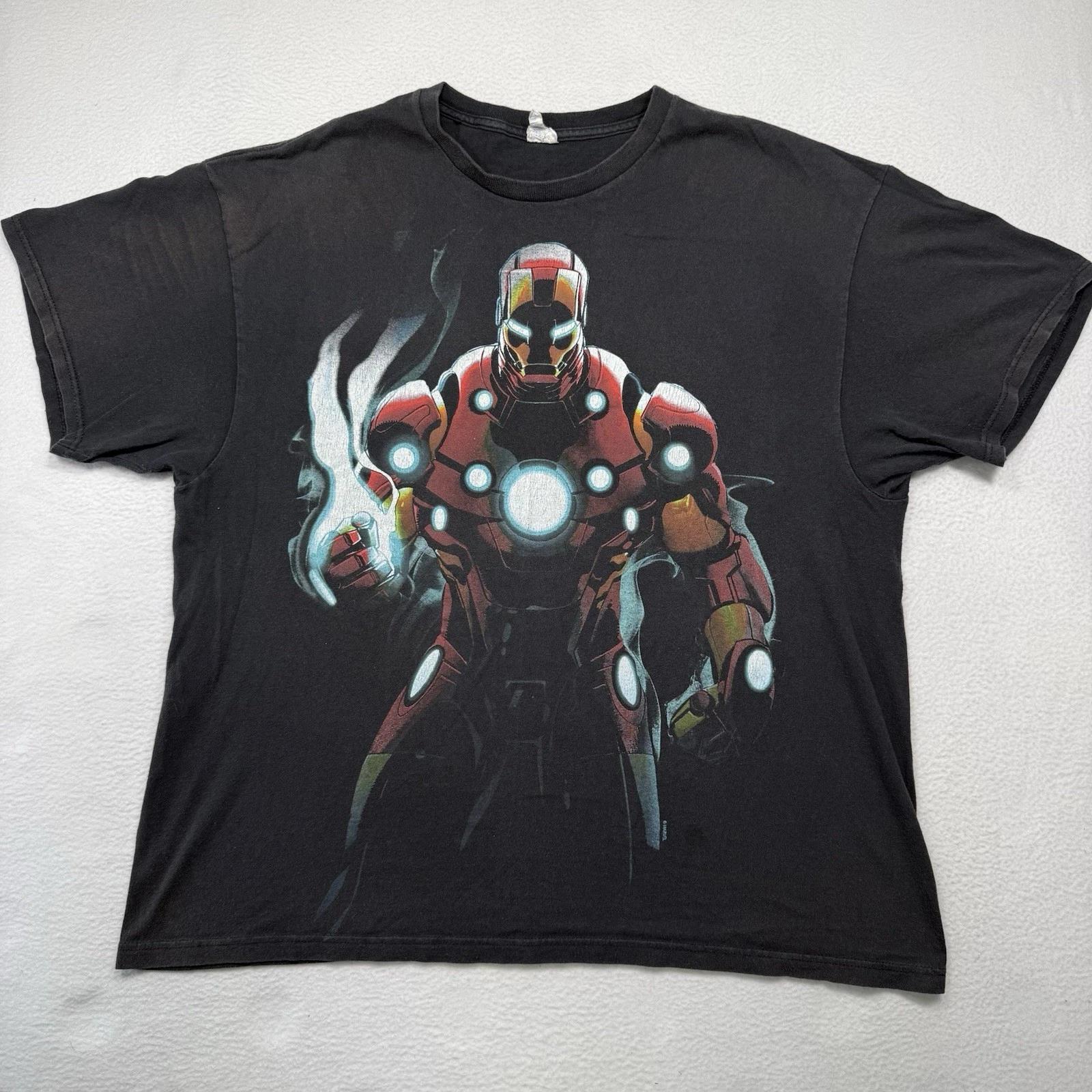 Vintage Iron Man Movie Marvel Comics Graphic large 2XL Avengers GRAIL Fade M