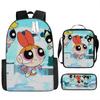 Mochila de Dibujos Animados Las Supernenas Con Correas Acolchadas de Espuma Para la Escuela y el Uso Diario