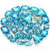 50 Perle di Cristallo a Griffa Singola da Cucire a Mano Trapanino Accessori Fai da Te per Abbigliamento Accessori Matrimonio Trapanino a Griffa da Cucire a Mano con Fori Perline Strass da Cucire
