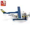214PCS 0361 Military Navy Seaplane Airplane Model Building Blocks Sets Creator Bricks Educational Toys for Children