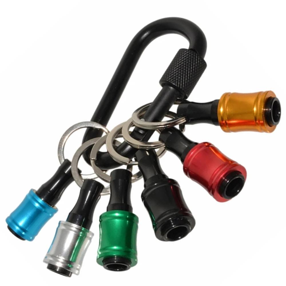 

19 шт. держатель для бит-отверток удлинитель брелок адаптер для винтов с карабином сверло 1/4 дюйма шестигранный хвостовик подвесной инструмент для переноски