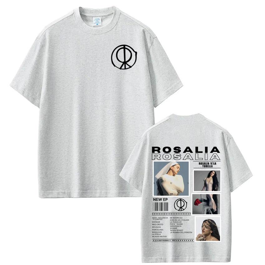 Zpěvačka Rosalía LUX Album Tour 2025 Potisk Tričko Pánské Dámské Módní Bavlněná Trička Oversized Hiphop Ležérní Pohodlná Trička Top