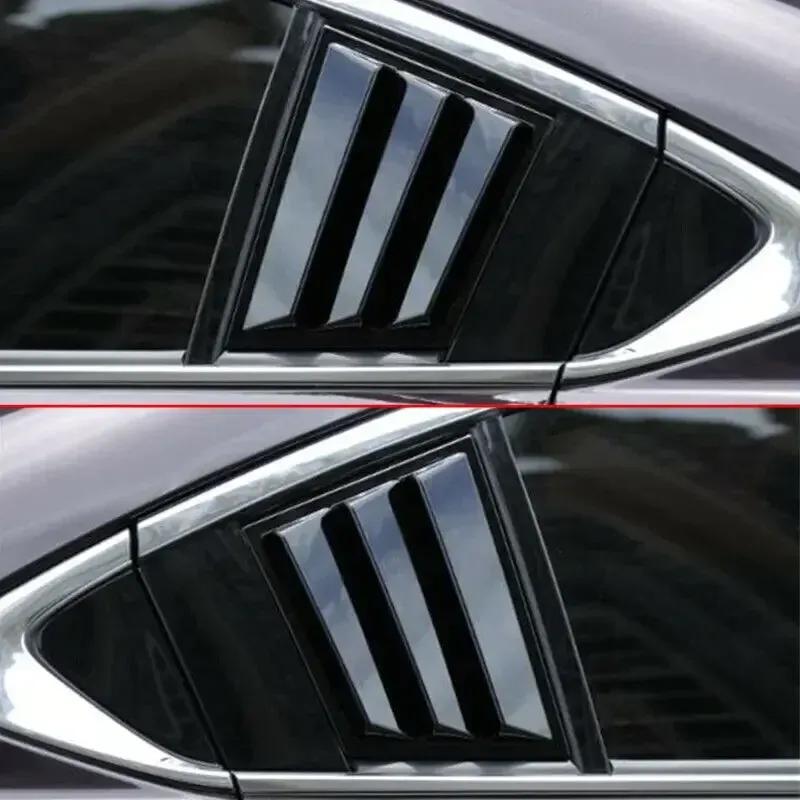 For Mazda 6 Atenza 2014 2015- ABS Plastic Rear Window Quarter Louver Scoop Cover Side Vent Trim Car Adhesive Accessories
