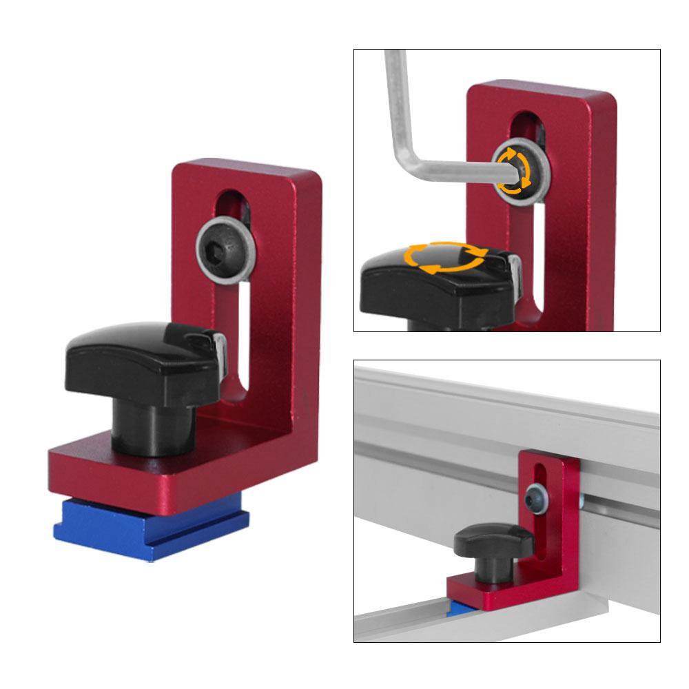 Woodworking Miter Track Stop Router and Table Saw Fence Connector Aluminium Track Stopper