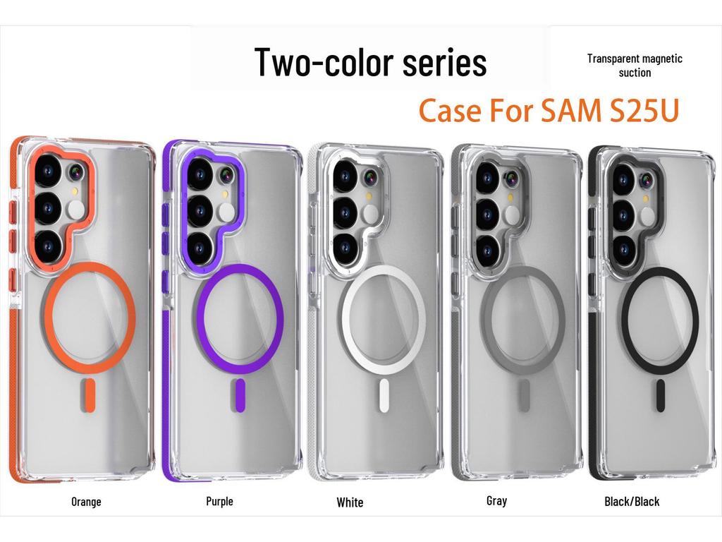 Samsung S25 Ultra/S23 FE/A53 Dual-Color Magnetic Drop-Proof Phone Case