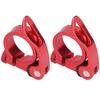 2er Set 31,8MM Fahrradsattelklemme Schnellspanner für 27,2MM FahrradsattelstützeRot
