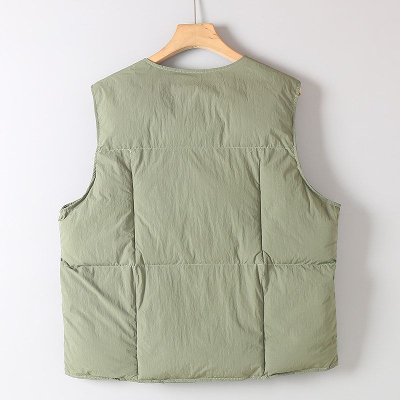 Foreign Trade Surplus Unbranded Men's and Women's Autumn and Winter Air Cotton Vest, Japanese Retro Style, Thickened Warm Sleeveless Cotton Vest