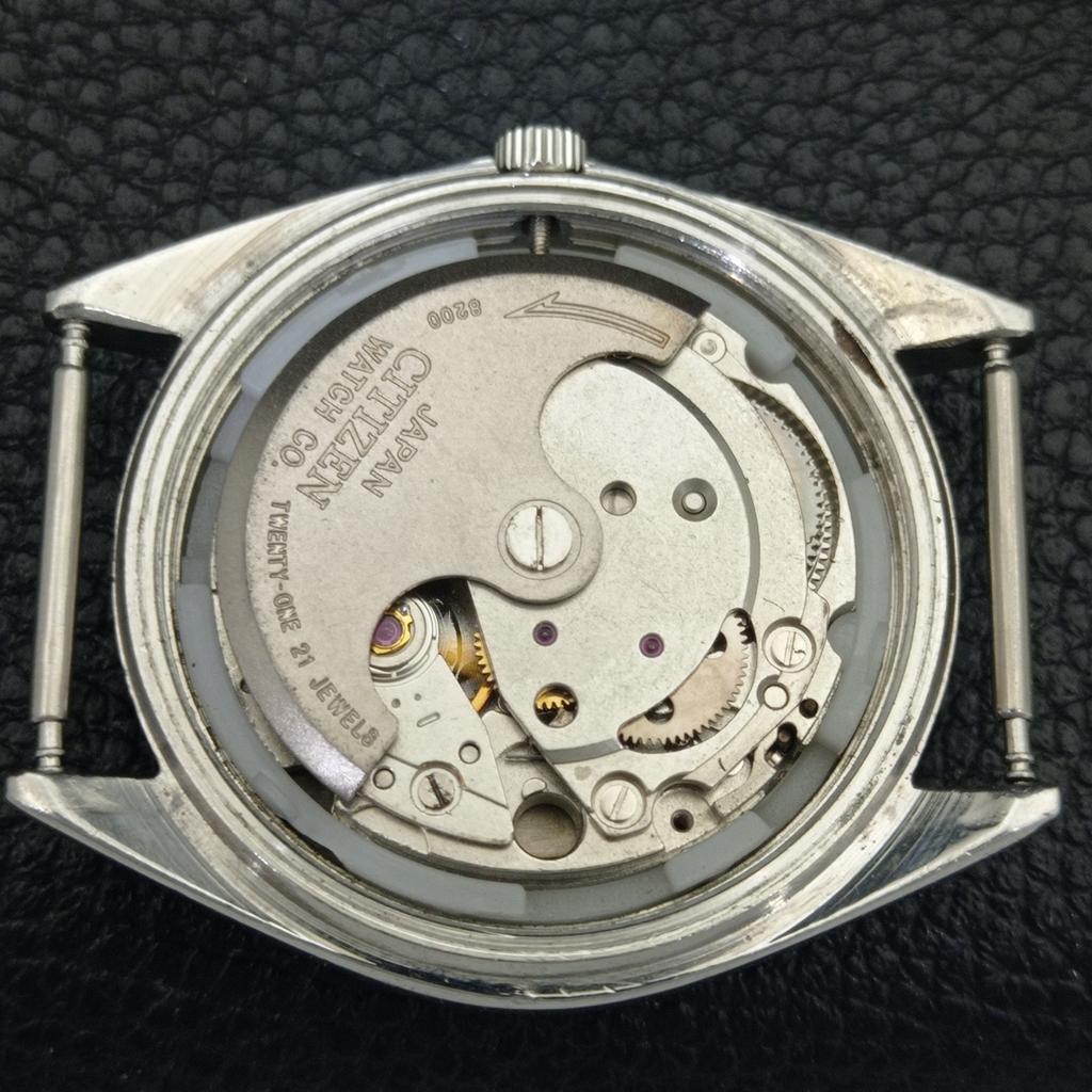 Citizen AUTOMATIC 8200 VINTAGE JAPAN MENS BLACK COLOR DIAL WATCH A702759-1 R210-a702759