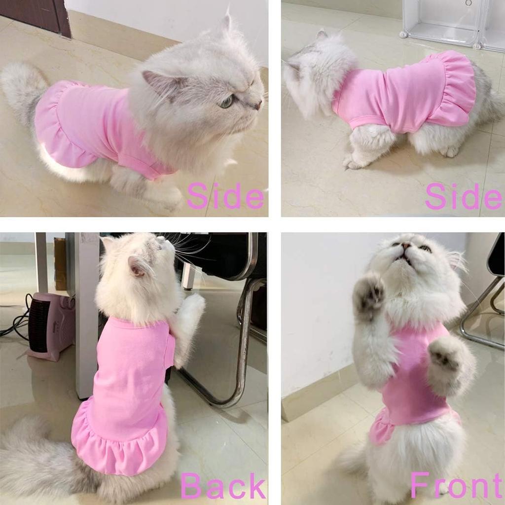 Dog Skirt Shirts, Puppy Dresses for Small Dogs Girls, Pet Clothes Doggy Apparel, Comfortable Summer Shirt Beach Wear Clothing, Outfits for Medium