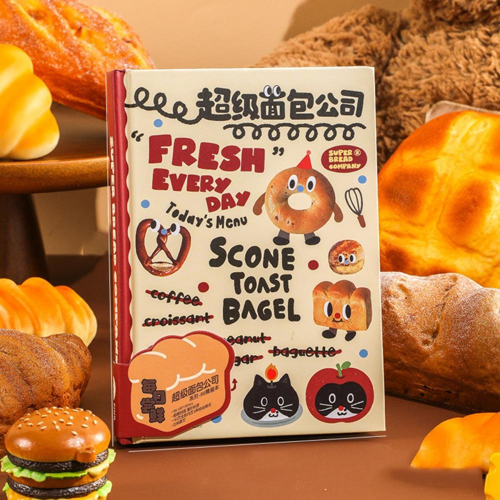 Bread Hardcover Schedule Planner Notebook INS Thicken B6 Notebook Planner Cute Portable Diary Notepad Stationery