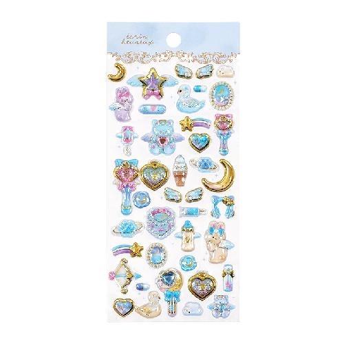 1Pc Cute Cartoon Ghost Family 3D Relief Stickers Fun Jelly Transparent Decoration for Phone Cases Children's DIY Crystal Sticker
