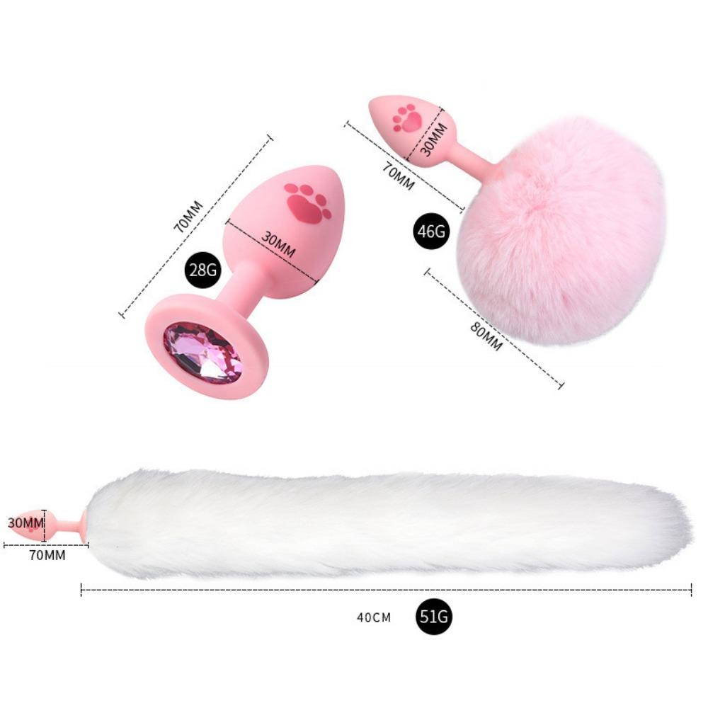 Fox Tail Cat Claw Silicone Anal Plug Sm Flirtation Sex Toys Anal Toys Adult Alternative Cosplay Tail Anal Plugs