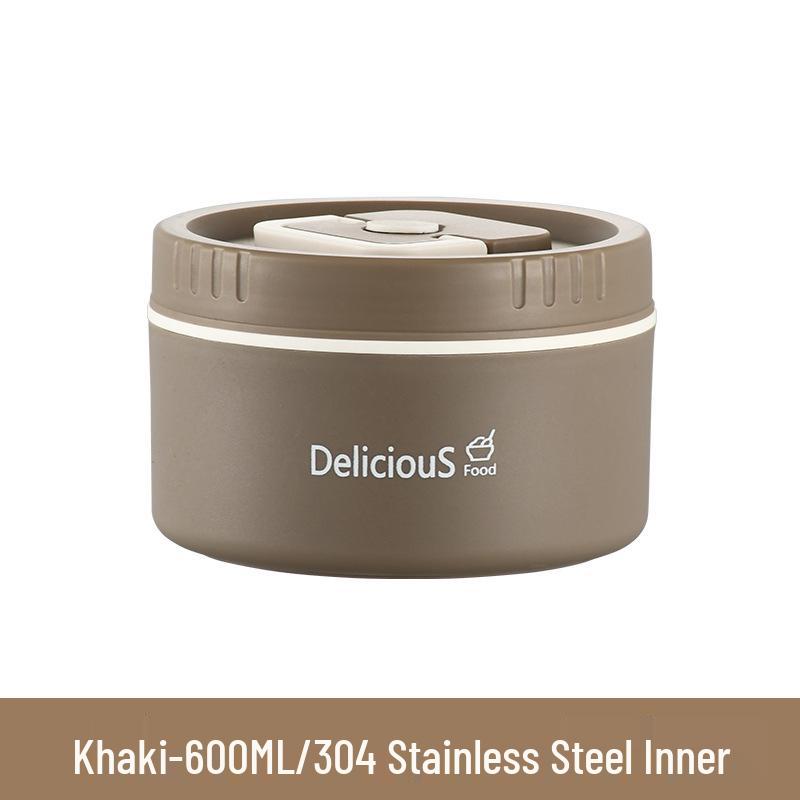 304 Edelstahl Isolierte Runde Bento Box - Tragbare & Abnehmbare Lunchbox