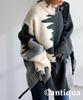 Antiqua Distressed Knit One Size Gray Mix Women's Top, ZA-00228, 15,