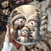Vintage Metal Snowman Family Wall Art Home Decor Rustic Plaque Gift