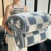 Winter Thick A Grade Plaid Coral Fleece Soft Warm Thick Bed Blankets Plush Sofa Blanket Bedding Sheet Home Office Supplies