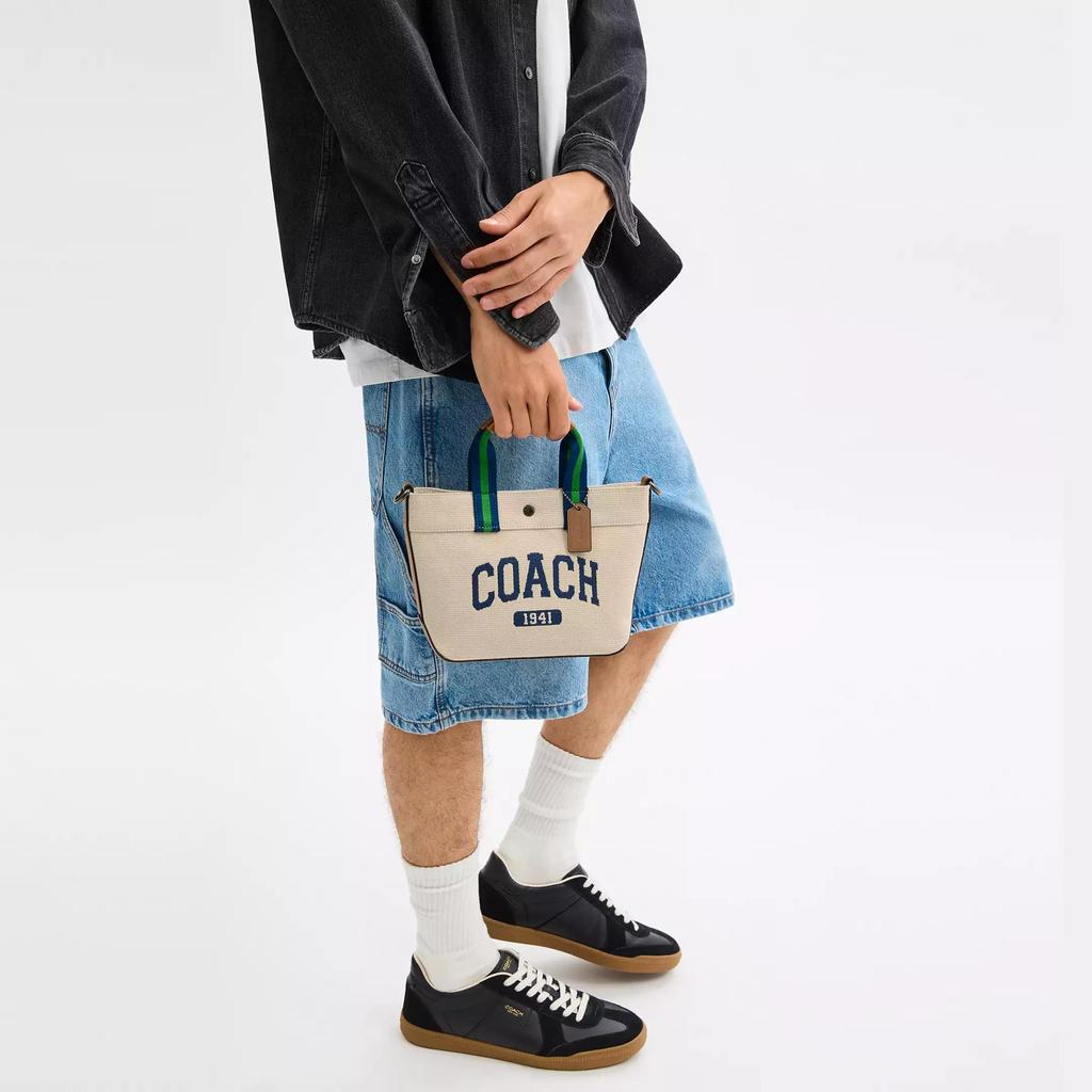 Coach 20 Logo Embossed Canvas Tote Bag Men Tote Bags Multicolor CBK29-QBLBO