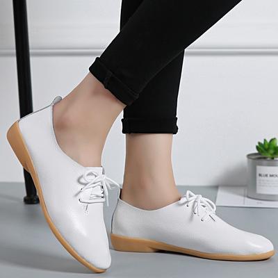 Fashion Flat Casual Women's Shoes Korean Version of Small White Shoes Round Head Shoes Large Size Women's Shoes
