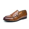 Men's Plus Size Leather Monk Loafers: Double-Stitched, Casual, Sizes 38-48, Perfect for Weddings