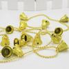 2Pcs Christmas Door String Curtain Red Golden Bells Hanging Decorative Curtains Window Divider Party Wedding Ornament
