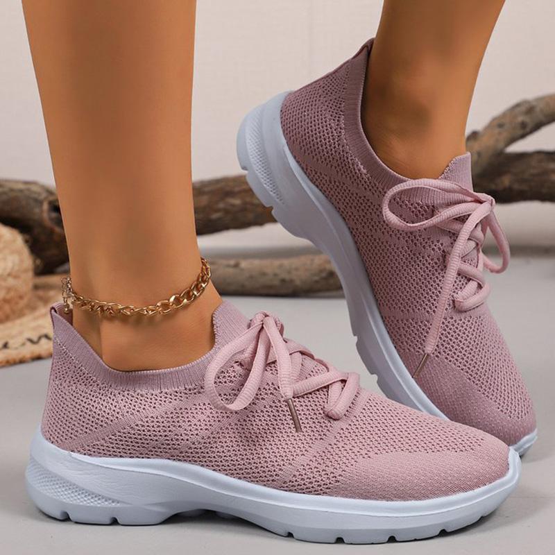 Fashion Plus Size 36-43 Pink Sneakers for Women 2025 Breathable Mesh Vulcanize Shoes Woman Non Slip Lightweight Running Shoes Female