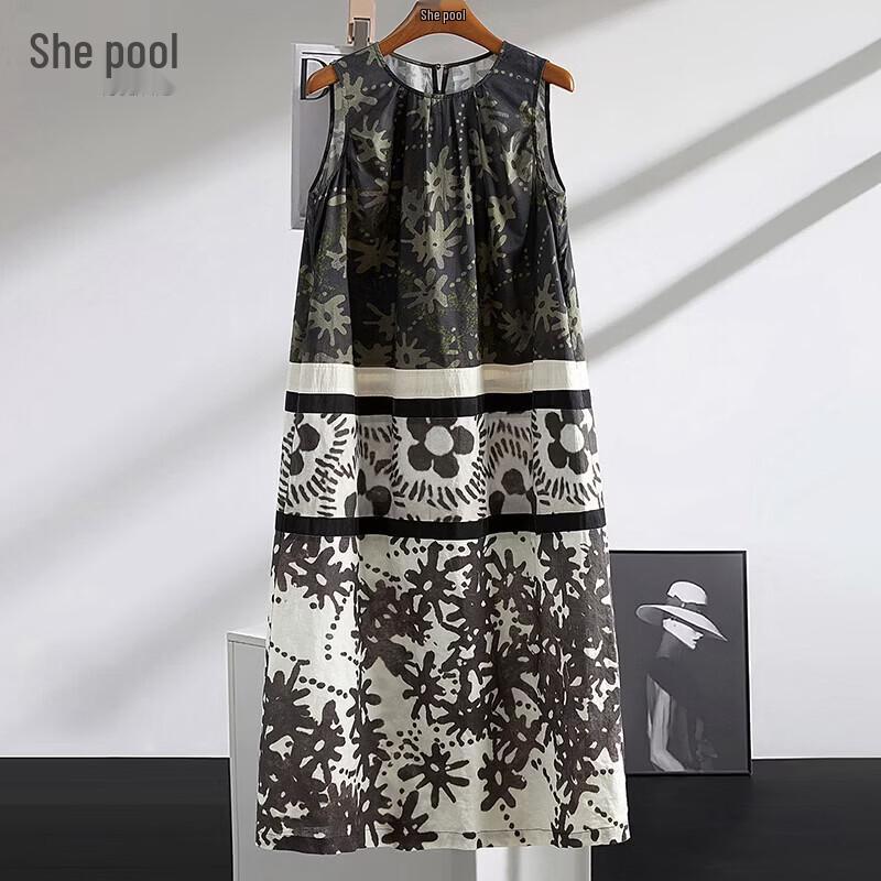 Her Pool Lyocell-Linen Floral Print Maxi Dress XL