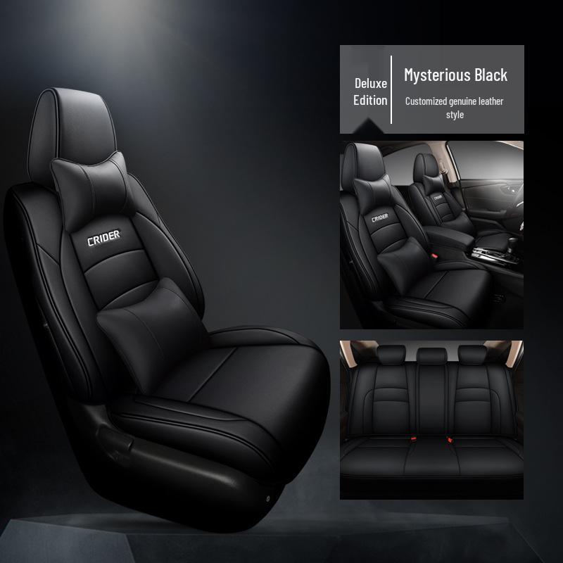 2022 Model 1.5L Sharp Luxury Lingpai Leather Car Seat Cushion - Universal Full Surround Cover for All Seasons