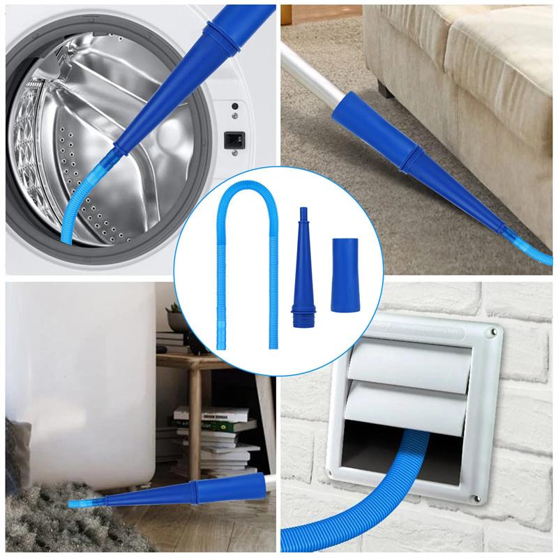 1 Set Kit Pulizia Sfiato Asciugatrice Accessorio Aspirapolvere Rimuovi Pelucchi Flessibile per Asciugatrice e Spazzola Pelucchi Flessibile per Asciugatrice per Lavatrice e Asciugatrice