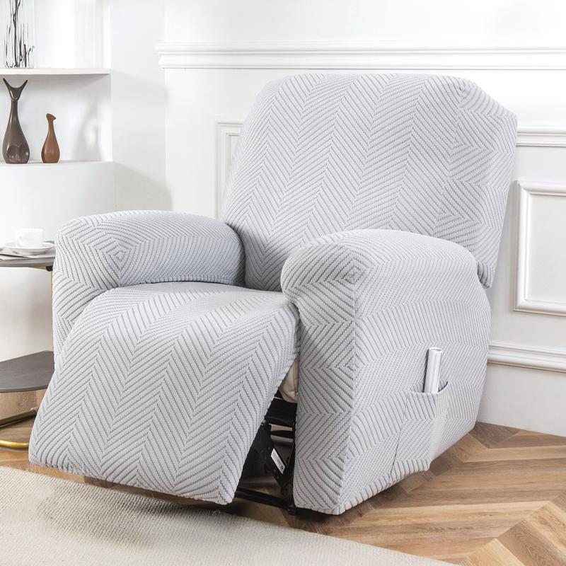 1Seat New Recliner Sofa Cover Split All-inclusive Sofa Covers Dust-proof Solid Color Lounge Armchair Slipcover Living Room Home