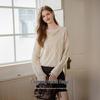 Women's French Style Hollow Knit Long-Sleeve Sweater