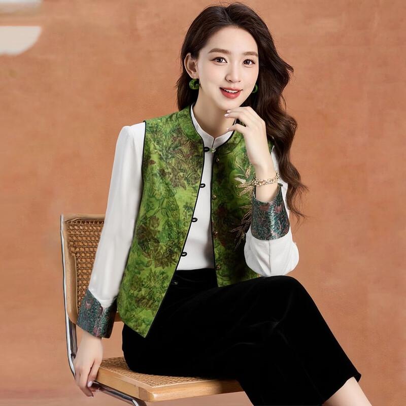Kebeier New Chinese Style Retro Floral Vest for Women