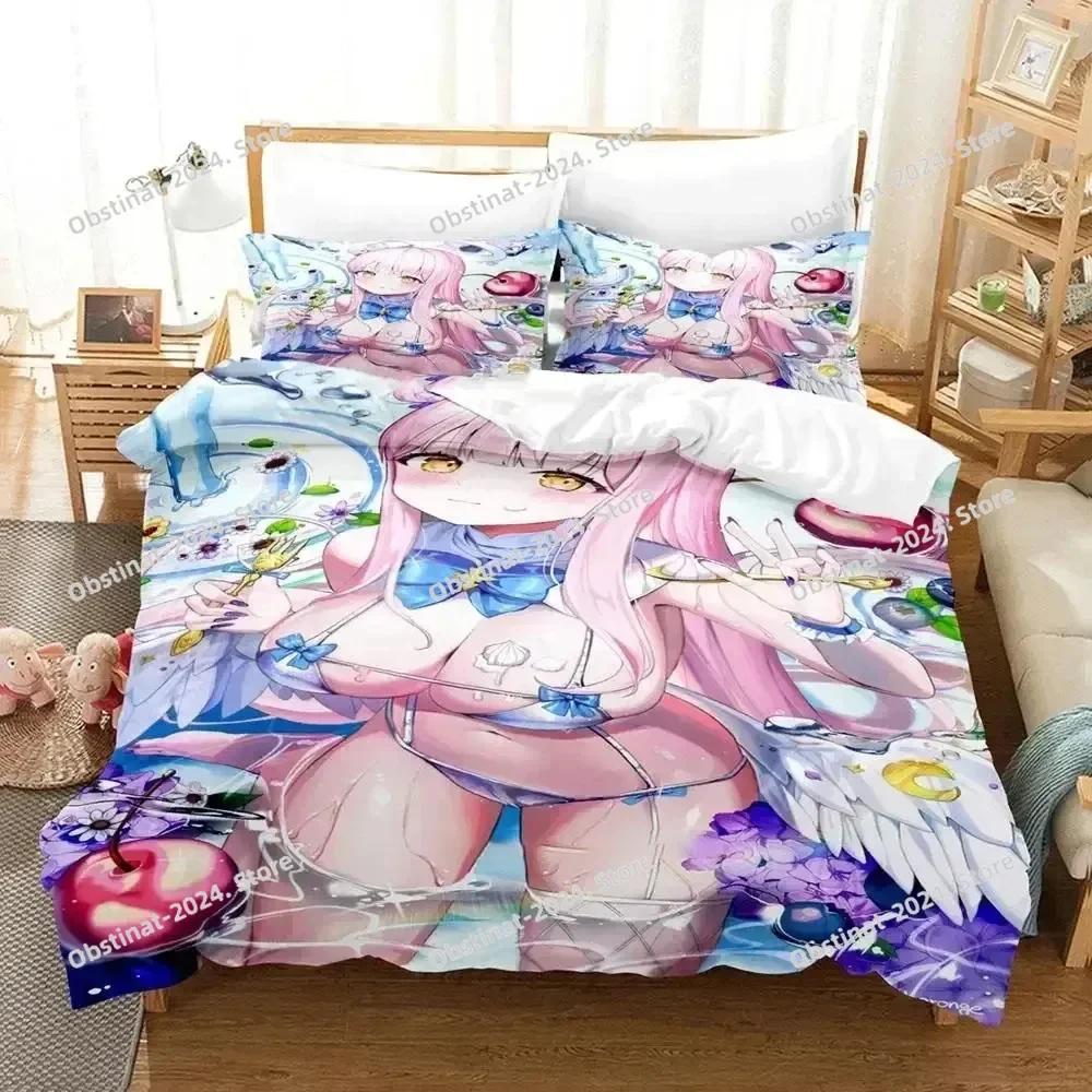 New Anime Misono Mika Blue Archive Beding Set Printed With Pilowcase Bed Soft Duvet Cover Soft Single Double Quen Super King-Sized Dimensionsd