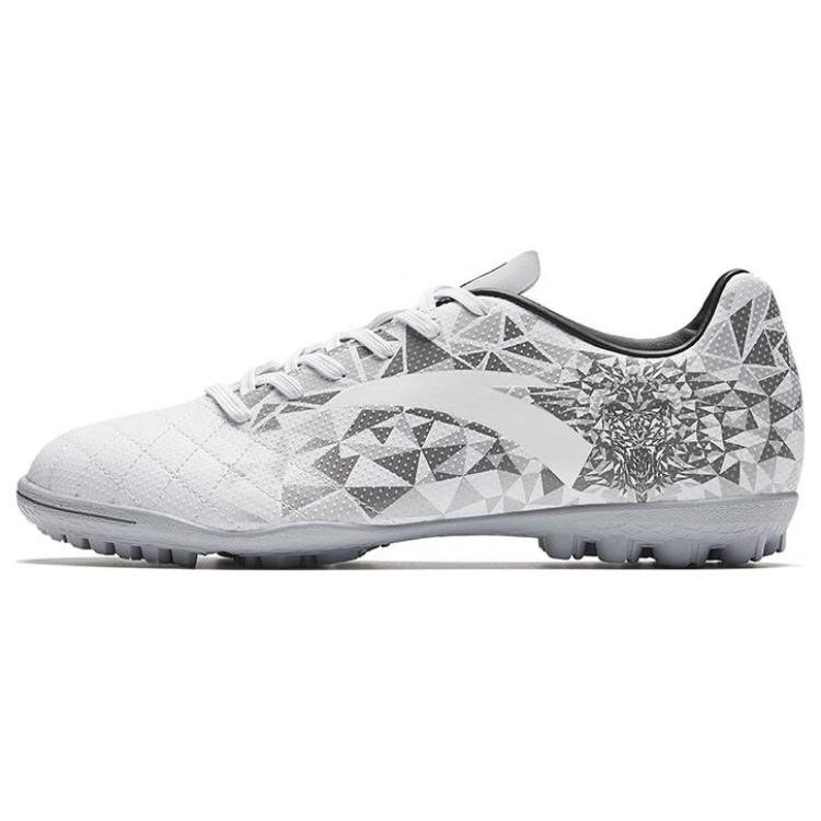 

new Anta TF Rubber Broken Studs Artificial Ground Wear Resistant Soccer Shoes Men s Gray White 43