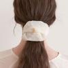 Halden Big Sheer Logo Pendant Scrunchie (H022_white)