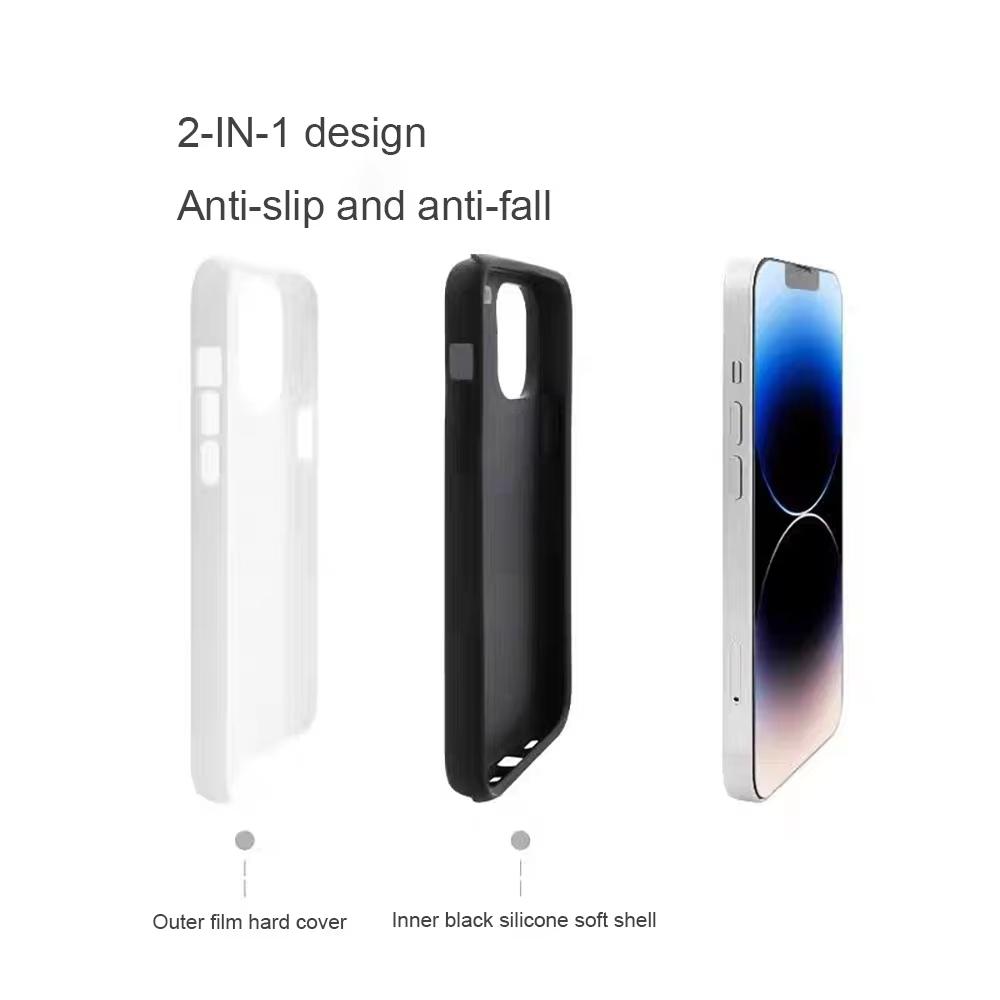 2 In 1 Super Shockproof Phone Case For iPhone 17 Pro Max 16 Pro 15 Plus 14 13 Mini 12 11 16E 17 Air Full Covered Fashion Case
