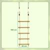 5 Step Climbing Ladder For Children With 2 Carabiners And 2 Tree Straps For Ages 3 8 Years 40 X 3.5 X 180 Cm Natural