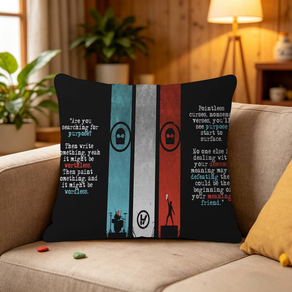T-Twenty One Pilots Pillow Gift Home Office Decoration Bedroom Sofa Car Cushion Cover case 45x45