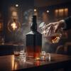 10x DANIEL Glass Bottles 500 ml OMBRE black and transparent for vodka