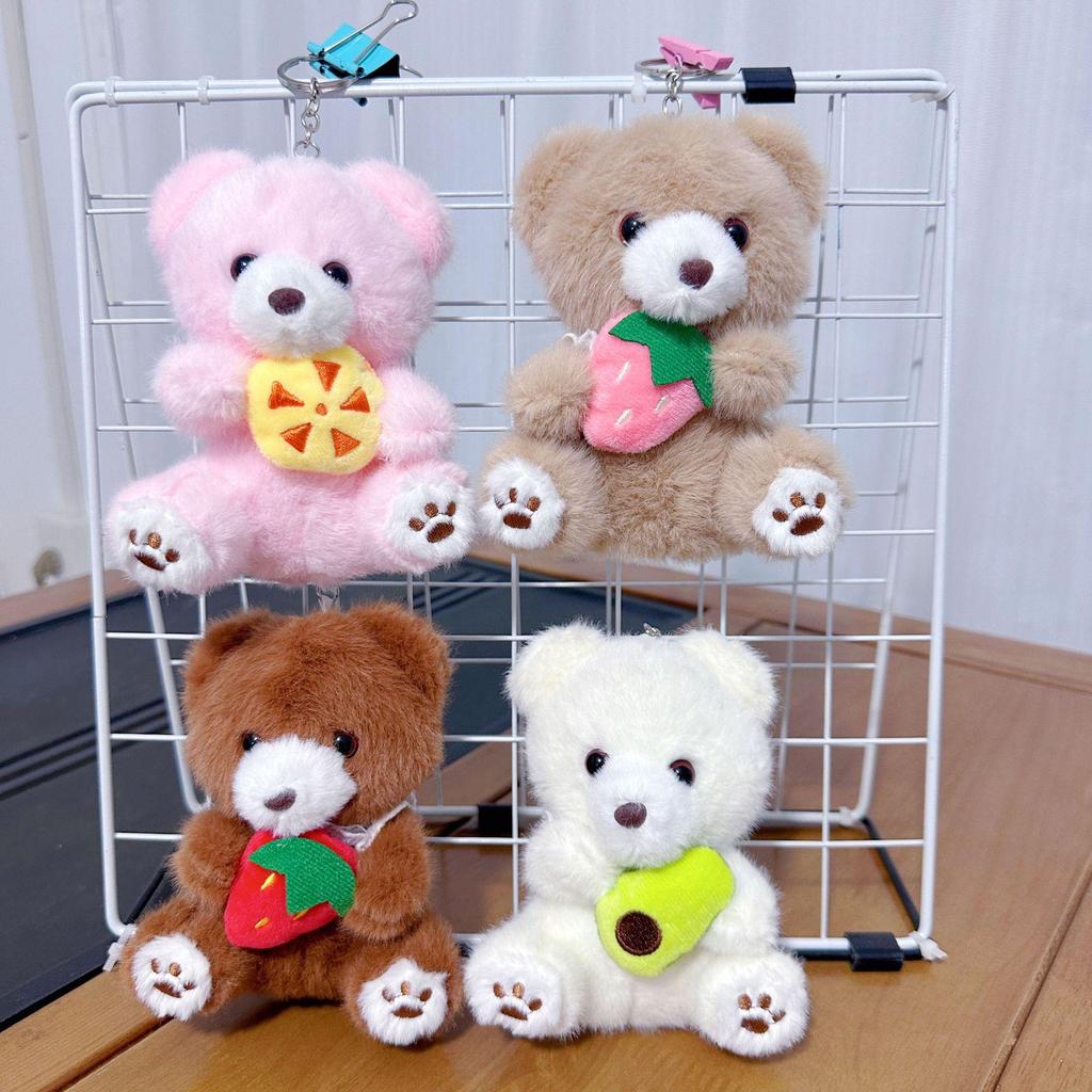 Mini Plush Toy Claw Machine Keychain Charms