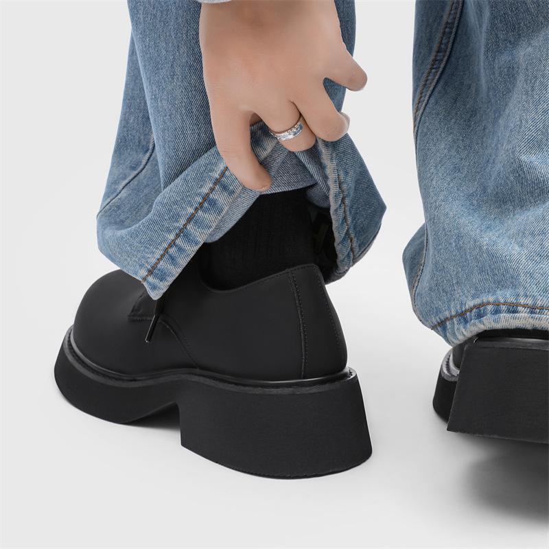 Derby Shoes Men's Shoes Big Head Leather Shoes Summer Breathable Versatile Single Shoes Loafers Trendy Laces 9522-H