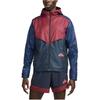 Color Block Hooded Zip-Up Fitted Long Sleeve Jacket Men Outerwear Navy-Blue CZ9055-638