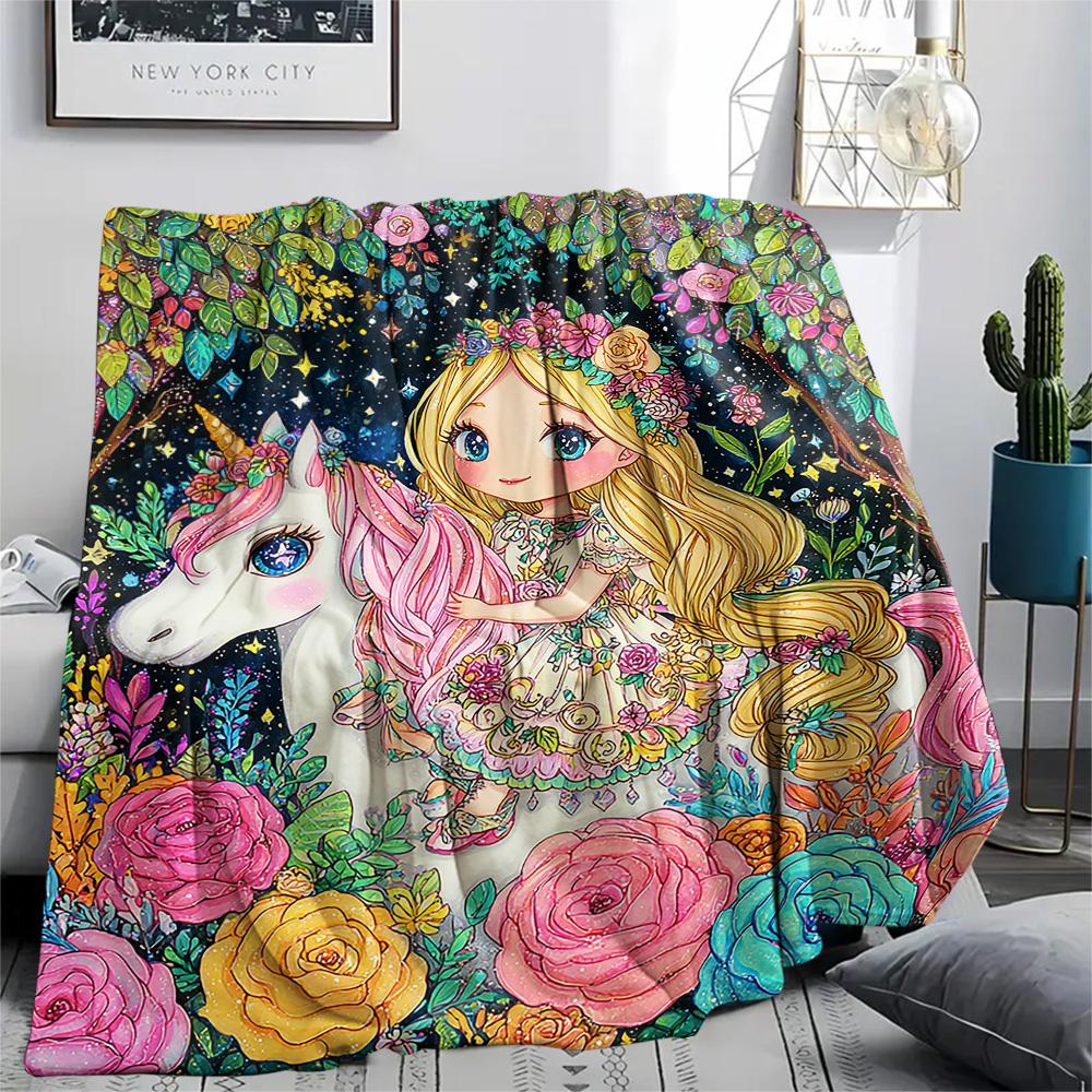 Genie Print Flannel Blanket, High Quality Comfortable for All Seasons, Home Decor, Warmth and Comfort, Perfect for Christmas Gifts