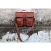 Briefcase Genuine Brown Leather Bag Men's Messenger Shoulder Laptop Bag